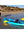 ClearView 2 Clear Bottom Kayak Blue on Beach with Pig (side view)