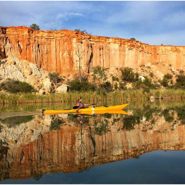 Expedition Zero Sit In Touring Kayak Yellow on Murray RIver Ocean