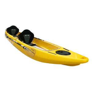 ClearView 3 Double Tandem Clear Bottom Kayak See Through Canoe Yellow Side Angle