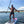 Big guy on inflatable stand up paddle board 10'6 EXPLORE bay sports