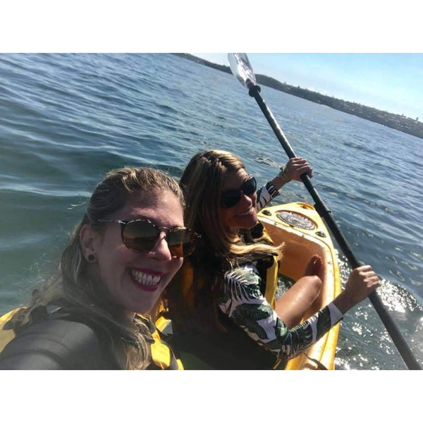 Double Clear Bottom Kayak on Sydney Harbour  girls