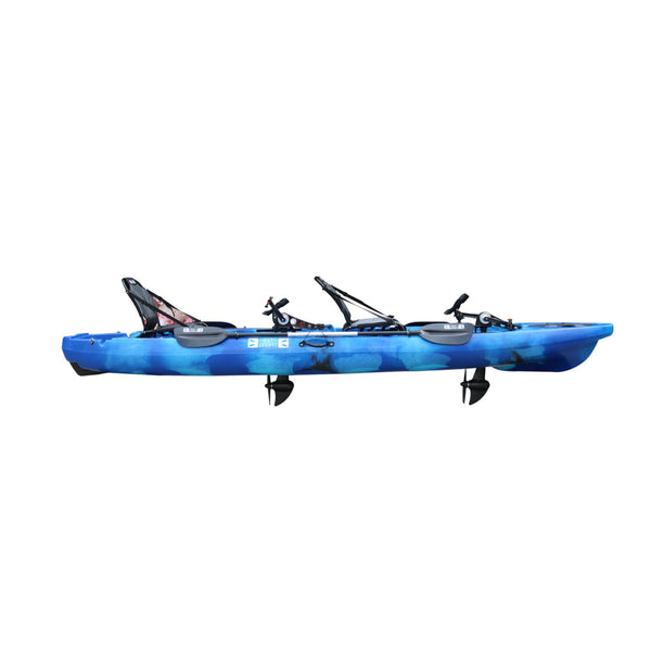 PedalProFish-4.3m Tandem Pedal Powered Fishing kayak Blue/Black