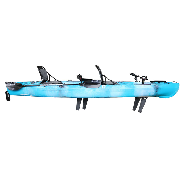 Pedal Pro Fish - 4.1m Tandem Flap-Powered Fishing Kayak blue camo 6