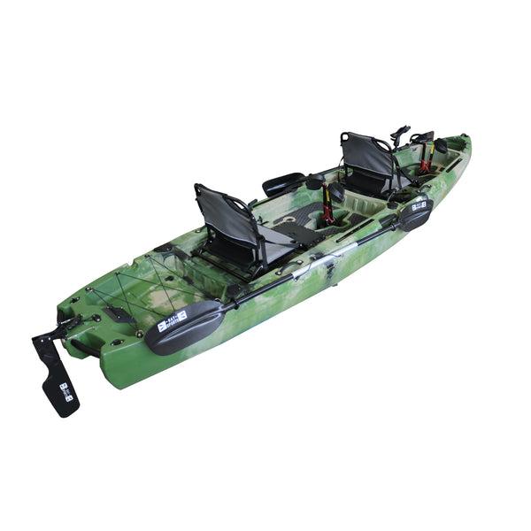 Pedal Pro Fish - 4.1m Tandem Flap-Powered Fishing Kayak jungle camo 1