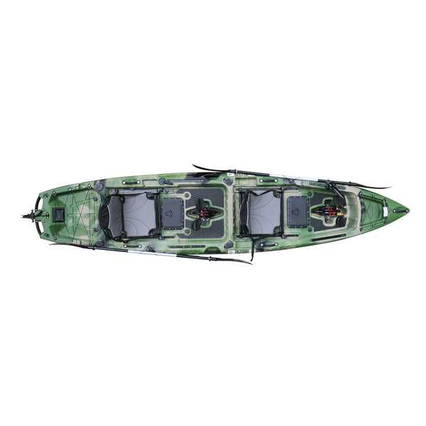 Pedal Pro Fish - 4.1m Tandem Flap-Powered Fishing Kayak jungle camo 6