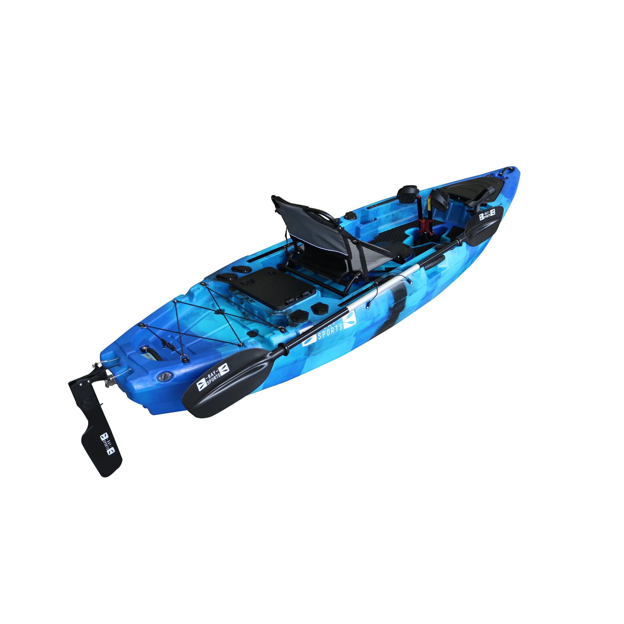 Pedal Fishing Kayak, Flap-Powered Drive System w/ Rudder l Bay Sports