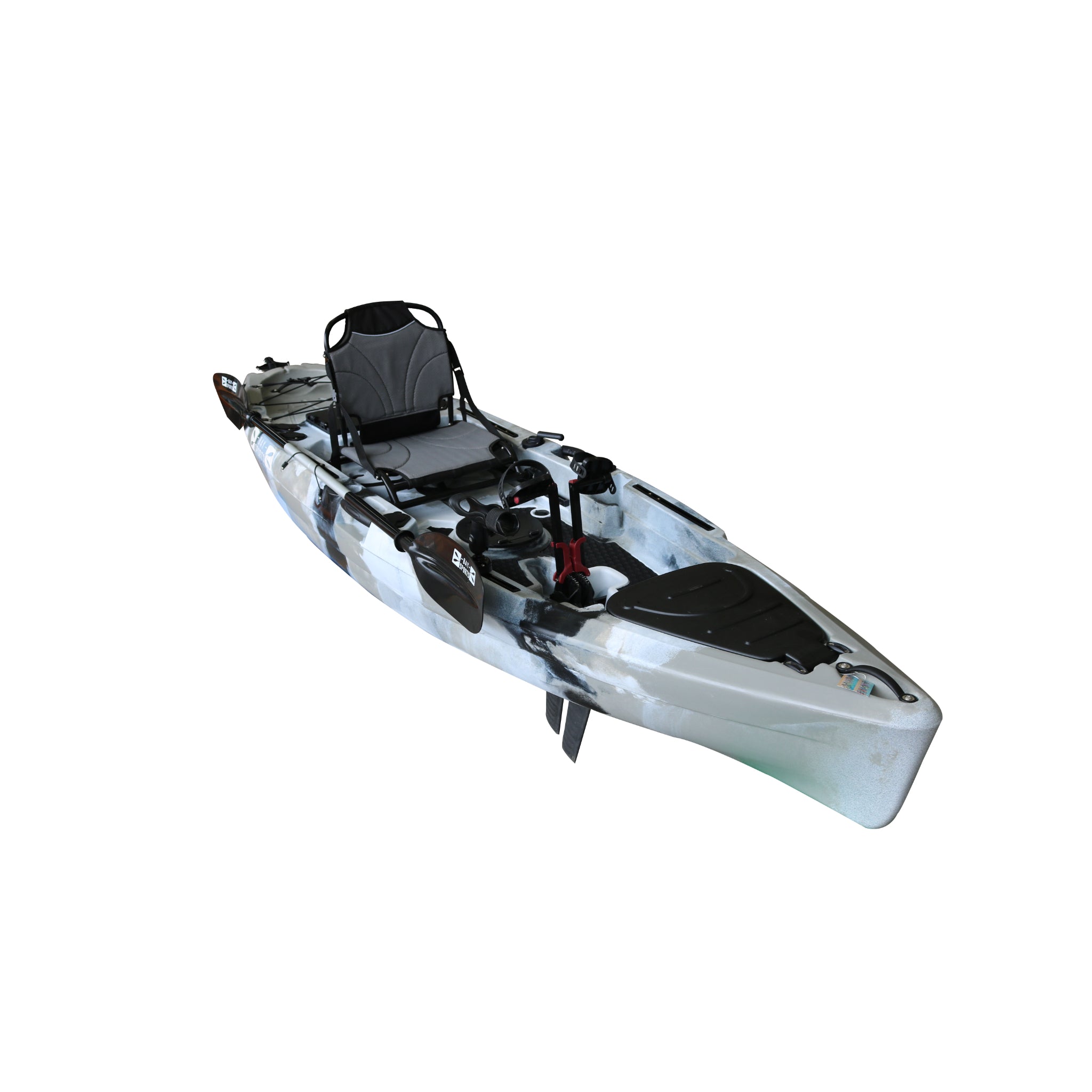 Pedal Fishing Kayak, Flap-Powered Drive System w/ Rudder l Bay Sports