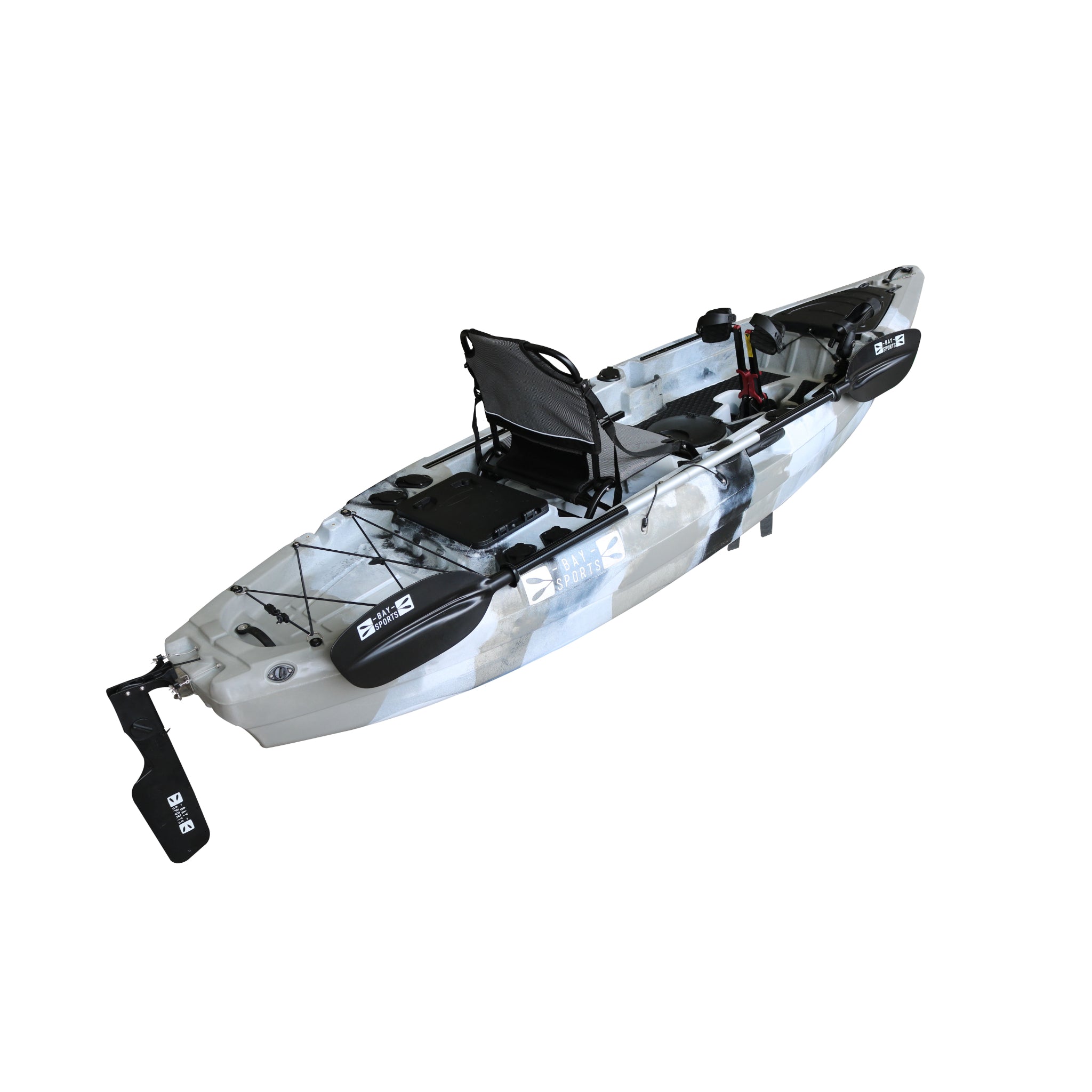 Pedal Fishing Kayak, Flap-Powered Drive System w/ Rudder l Bay Sports