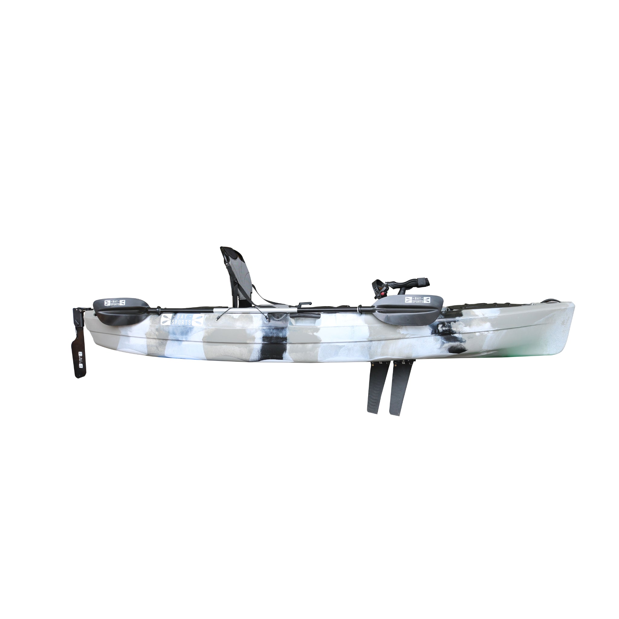 Pedal Fishing Kayak, Flap-Powered Drive System w/ Rudder l Bay Sports