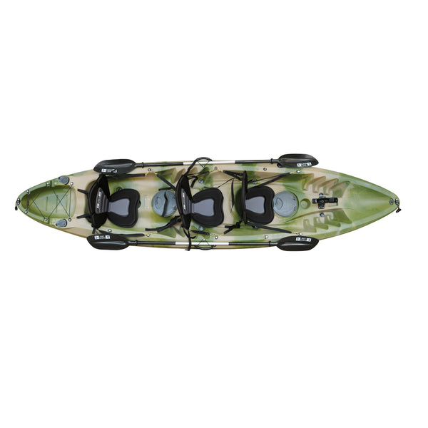 Nereus 2 - 3.7m Sit On Top Family 3-Person Kayak-Jungle Camo-Bay Sports 8