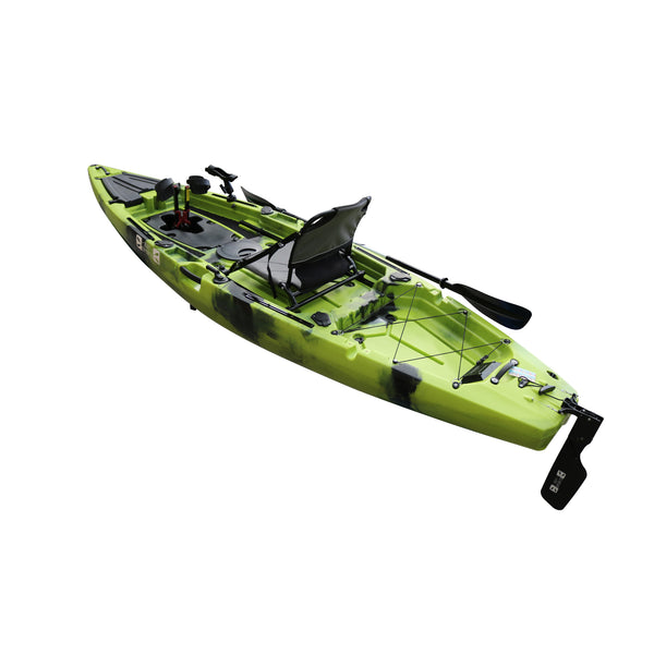 Pedal Pro Fish - 3.6m Pedal-Powered Fishing Kayak Apple Green Black Camo 3