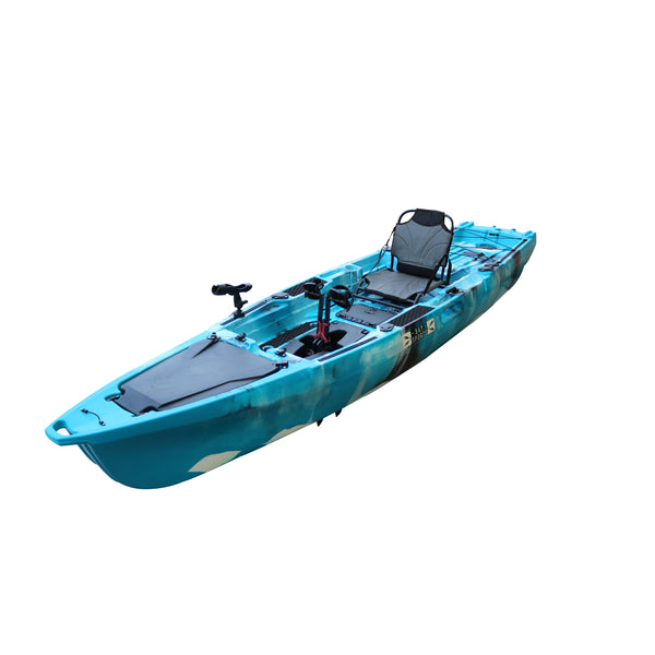 fishing kayak pedal drive 3.9m Pedal-Powered Fishing Kayak w/ MaxDrive 360