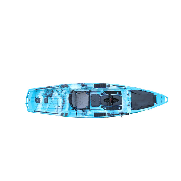 Pedal Pro Fish - 3.9m Pedal-Powered Fishing Kayak w/ MaxDrive 360 ocean blue camo 7