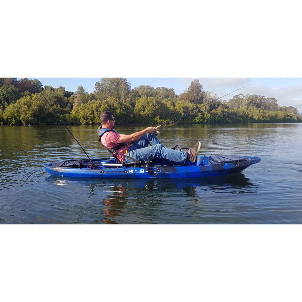 Pedal Pro Fish 3.2m Kayak Pedalling on Water (blue camo colour)