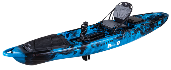 Pedal Pro Fish XL 4m Pedal Fishing Kayak (Bay Sports) BLUECAMOFRONTANGLE