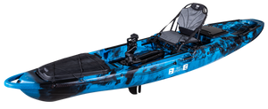 Pedal Pro Fish XL 4m Pedal Fishing Kayak (Bay Sports) BLUECAMOFRONTANGLE