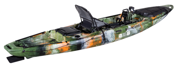 Pedal Pro Fish XL 4m Pedal Fishing Kayak (Bay Sports) GREENCAMOREARANGLE