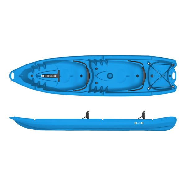 Explorer Family - 3.4m Sit on Top Kayak  Blue (top view)