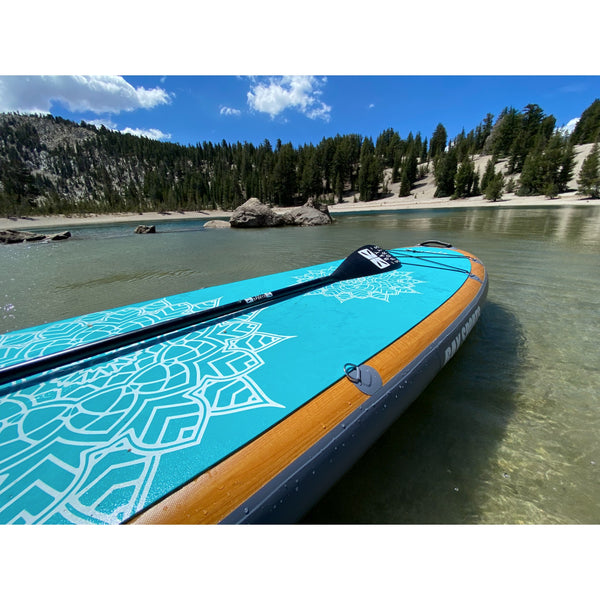 11' Mandala Series - Inflatable Yoga Stand Up Paddle Board on lake