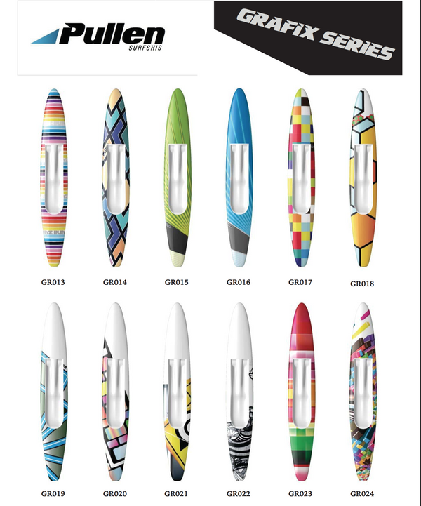 12 different models of wave skis including GR013- GR024 with Colorful and plain designs