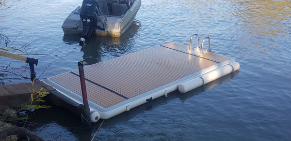 4x2m Wood Look Air Pontoon Bay Sports