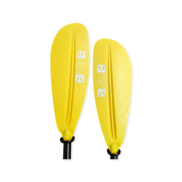2-piece Fibreglass Blade with Aluminium Shaft Kayak Paddle blades yellow