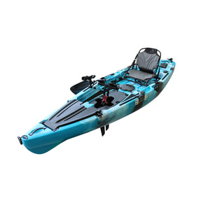 Pedal Pro Fish - 3.6m Pedal-Powered Fishing Kayak Ocean Blue Black Camo 1