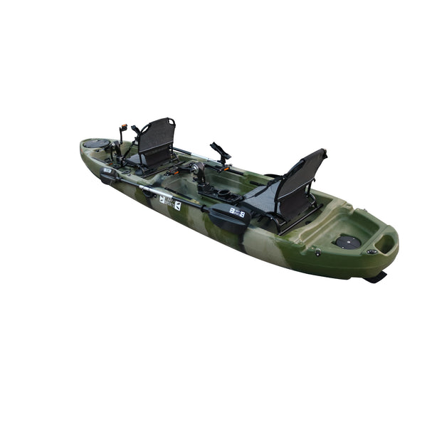 PedalProFish-4.3m Tandem Pedal Powered Fishing kayak Camo