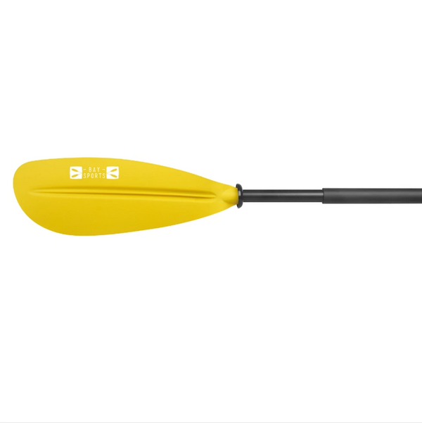 2-piece Fibreglass Blade Yellow with Aluminium Shaft Kayak Paddle 2