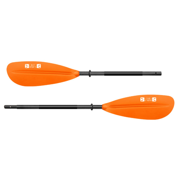 2-piece Fibreglass Blade Orange with Aluminium Shaft Kayak Paddle 