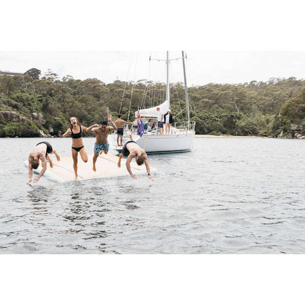 people on wood look air pontoon